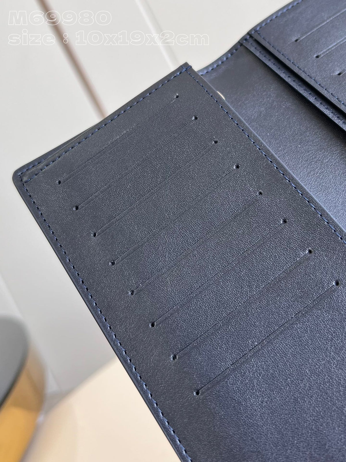 BRAZZA WALLET AEROGRAM 19CM BLUE CALFSKIN