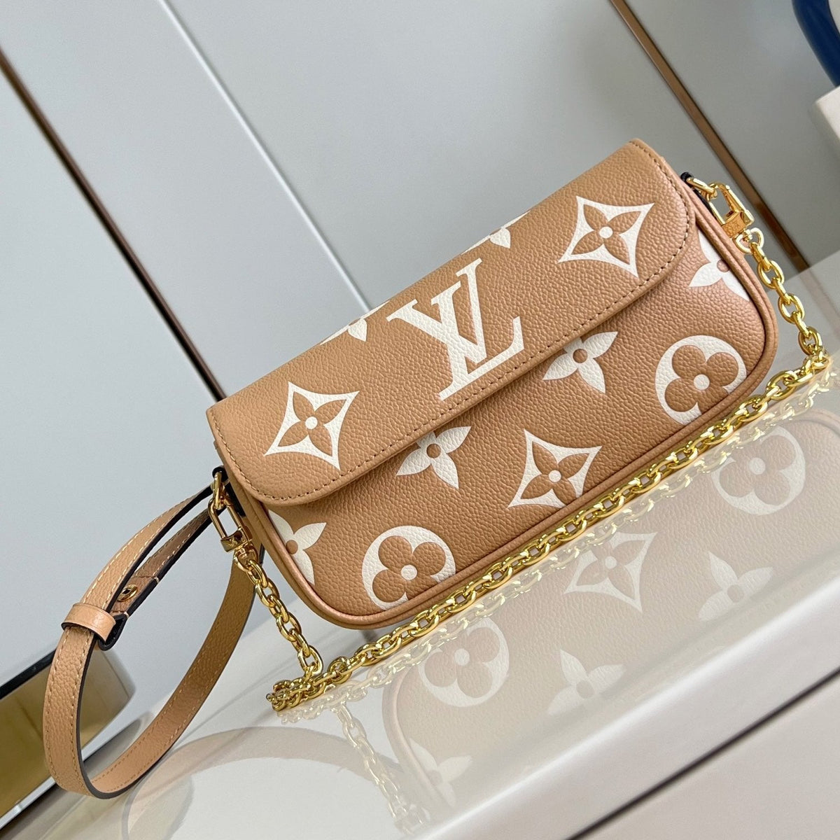 LV Woc Ivy 23.5 Brown Monogram Empreinte Calfskin