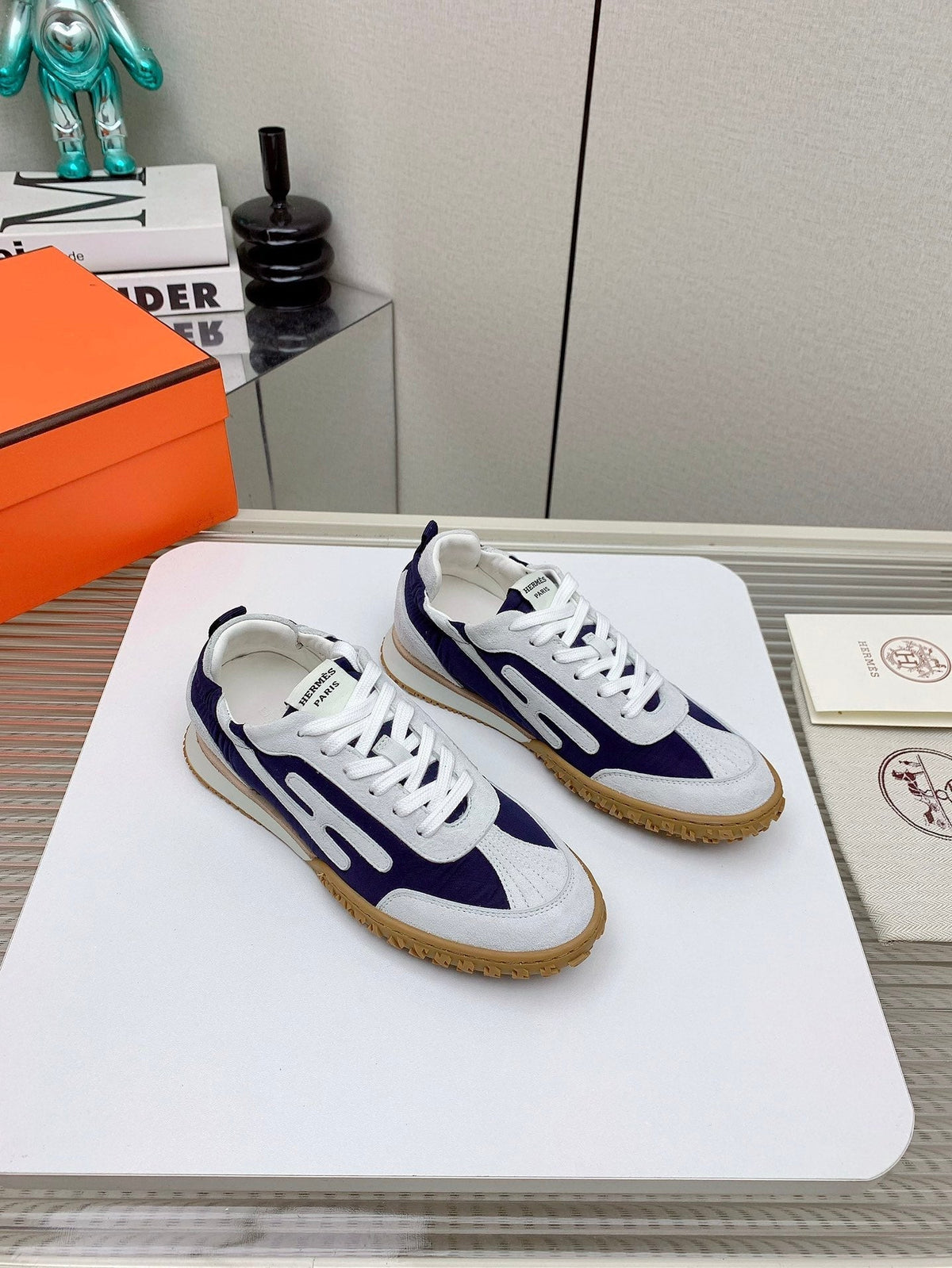 HM Jet Sneaker 20MM Navy Blue Suede 106378