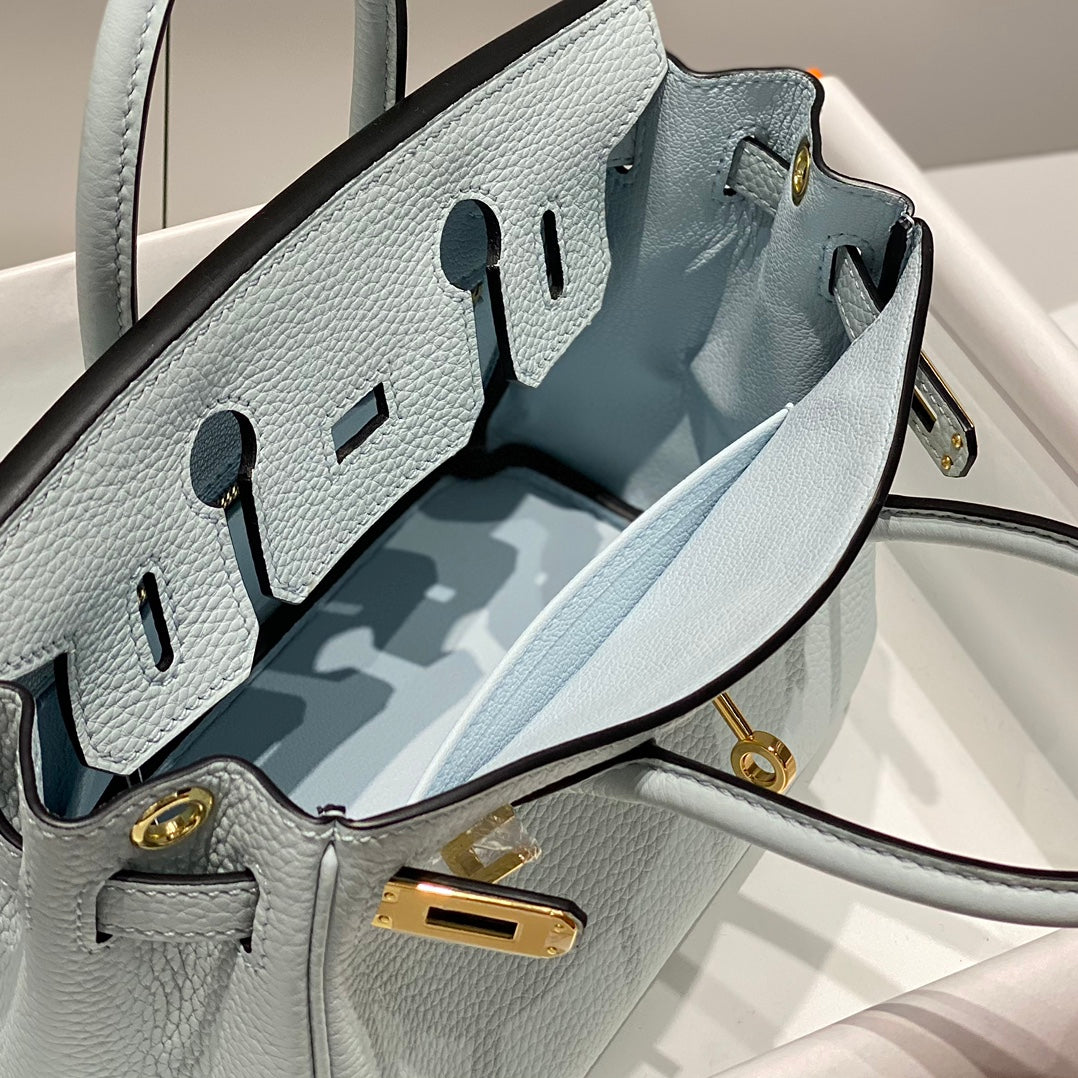 HM Birkin 20cm Blue Pale Togo Leather Gold Hardware