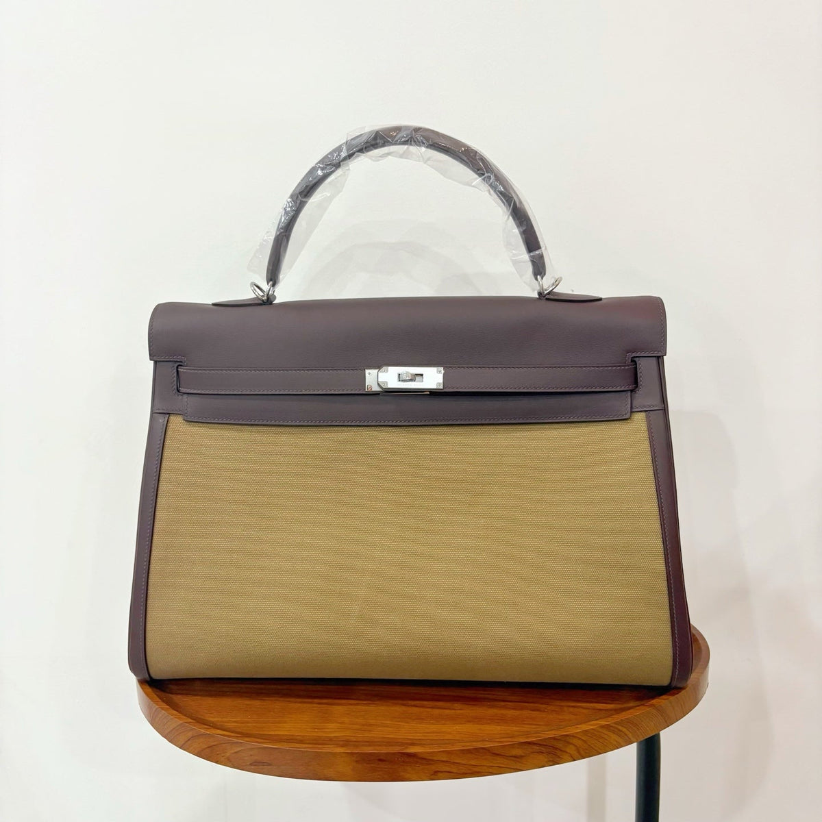 High-end Hermes 2026 Kelly Bag 42cm Swift Leather/Canvas