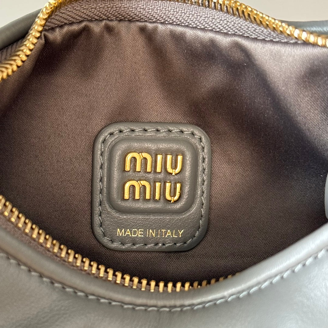 MiuMiu Wander Crescent Bag Leather