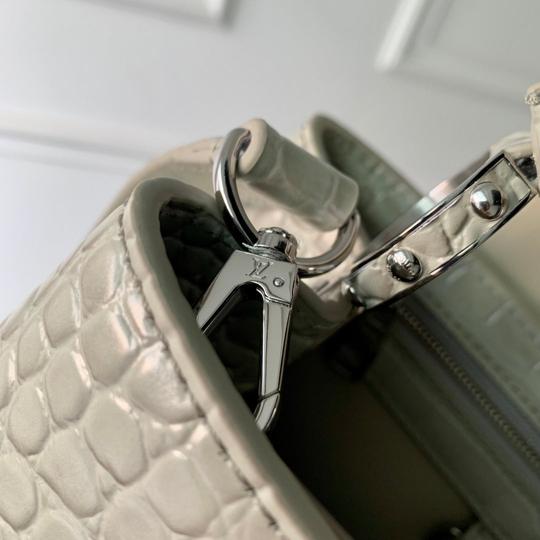 CAPUCINES BB 27 GREY TAURILLON SILVER HARDWARE