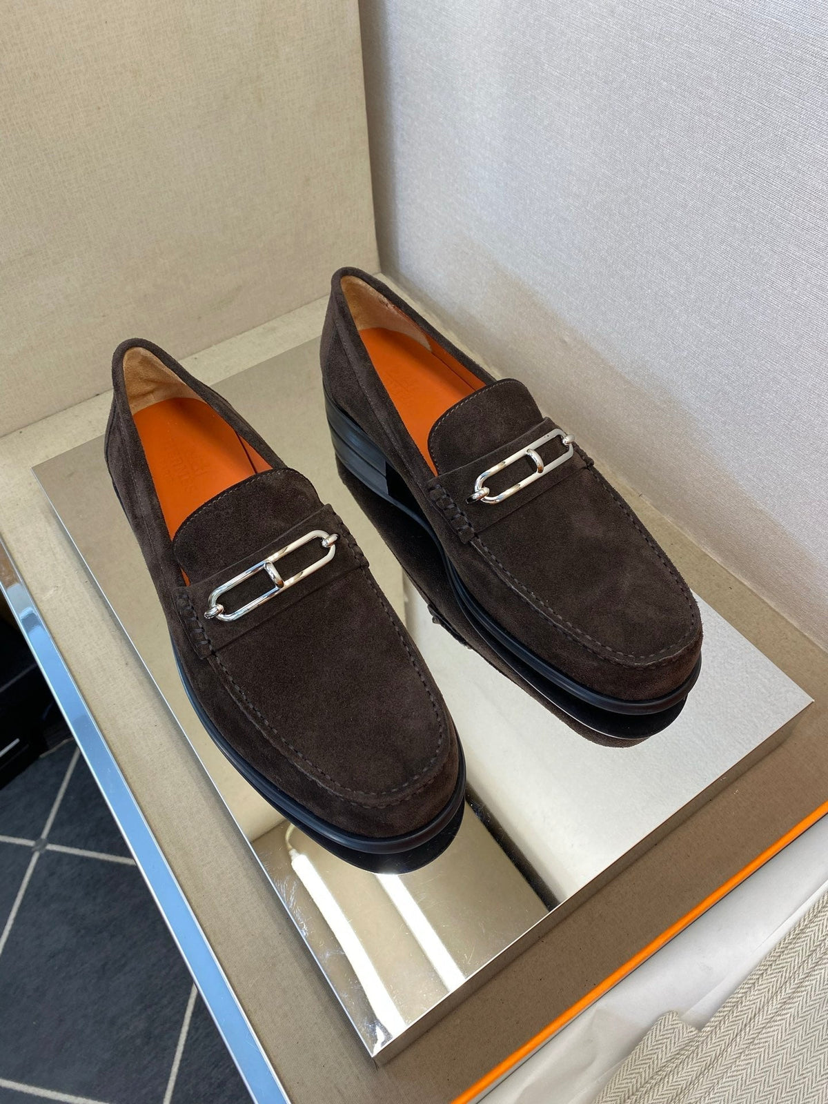 HM Men's Colette Loafer Dark Brown Suede 680426