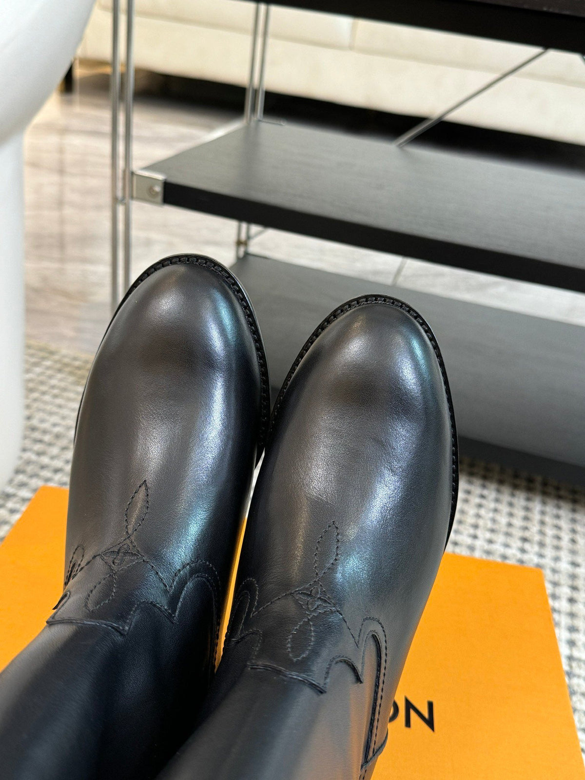 LV Rider Boot Black Calfskin