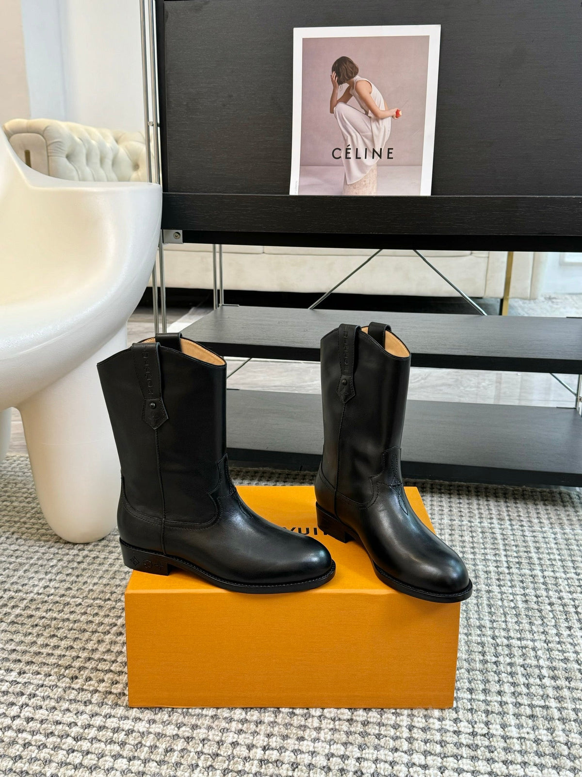 LV Rider Boot Black Calfskin