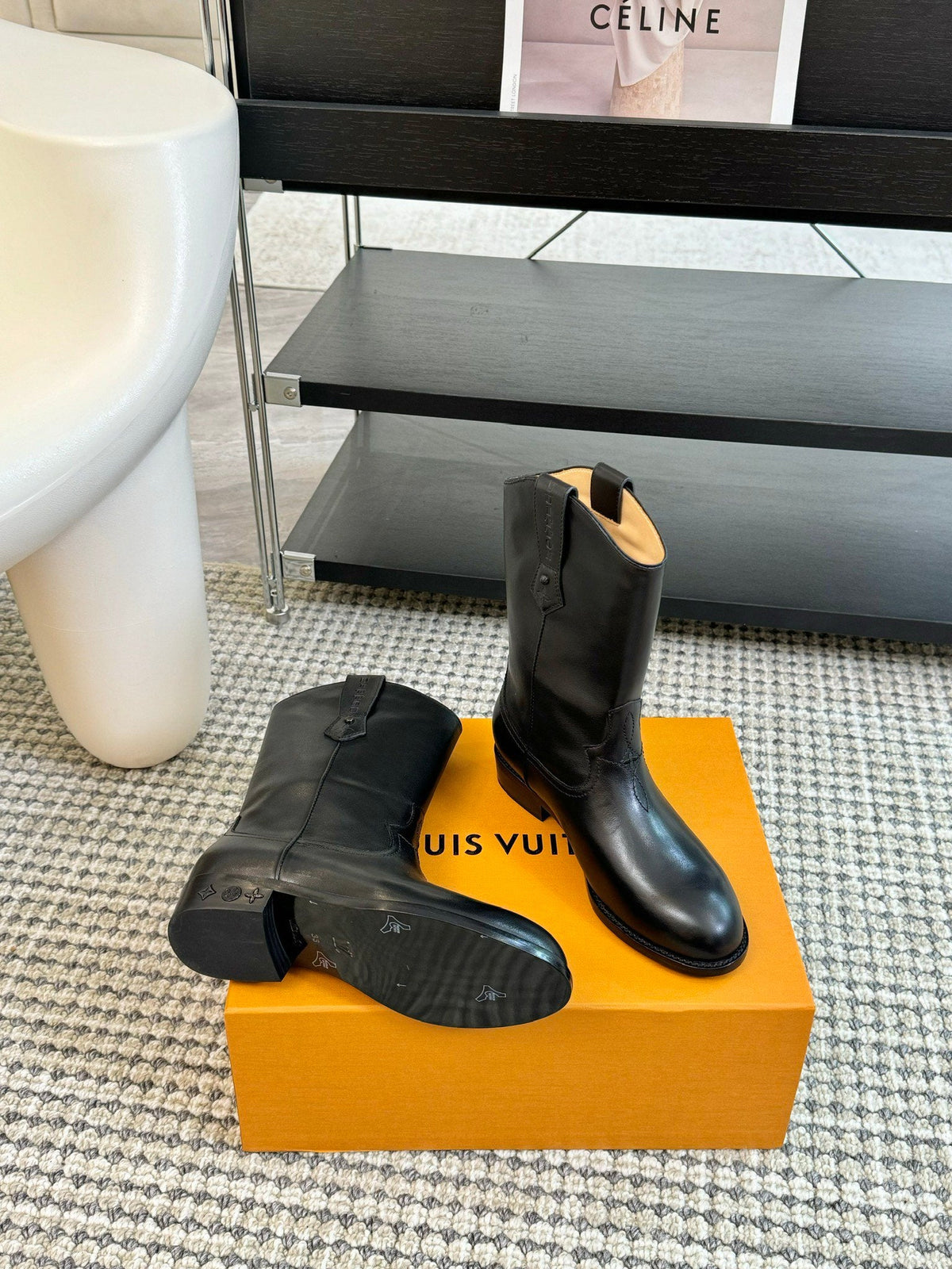 LV Rider Boot Black Calfskin