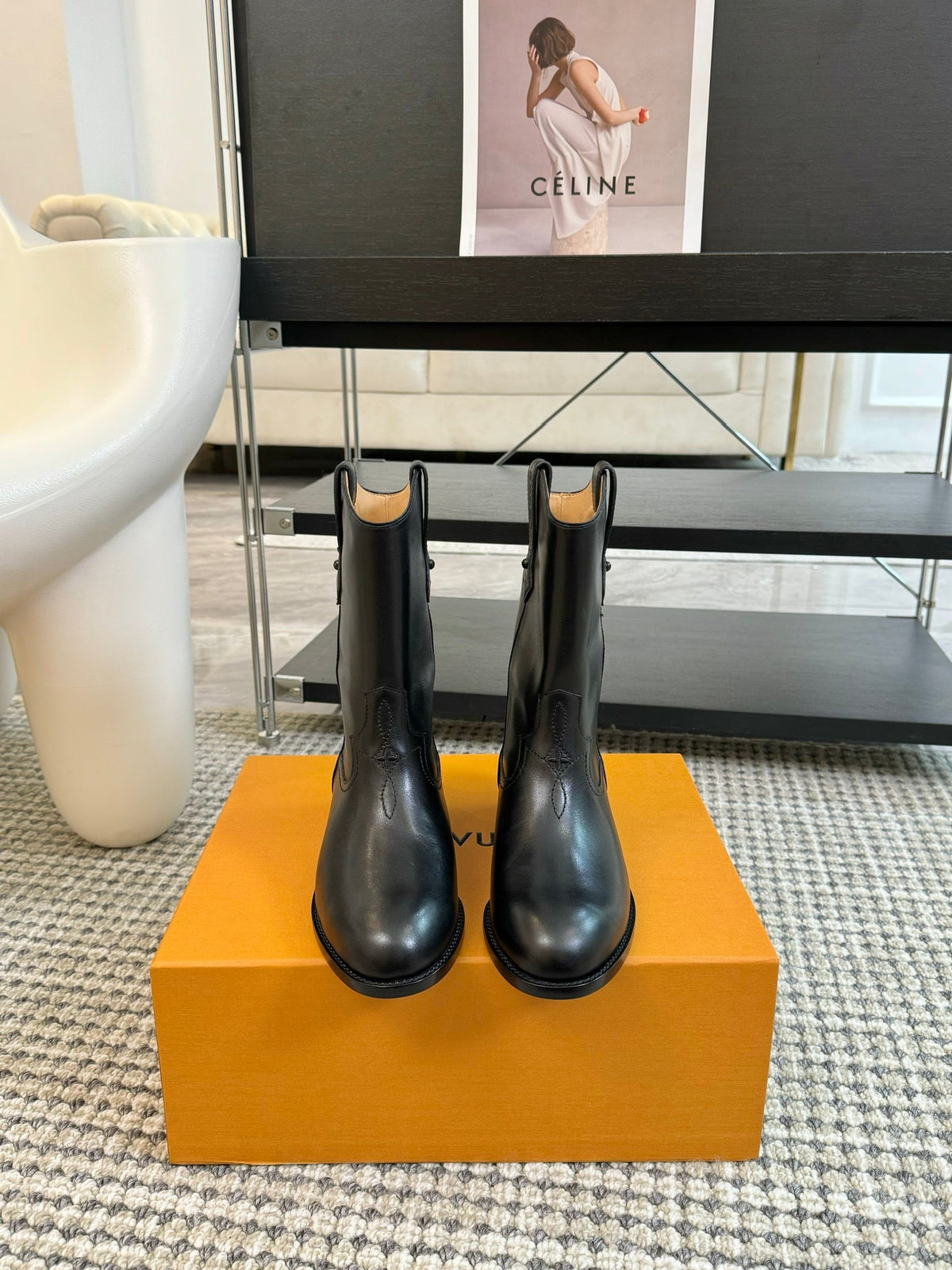 LV Rider Boot Black Calfskin
