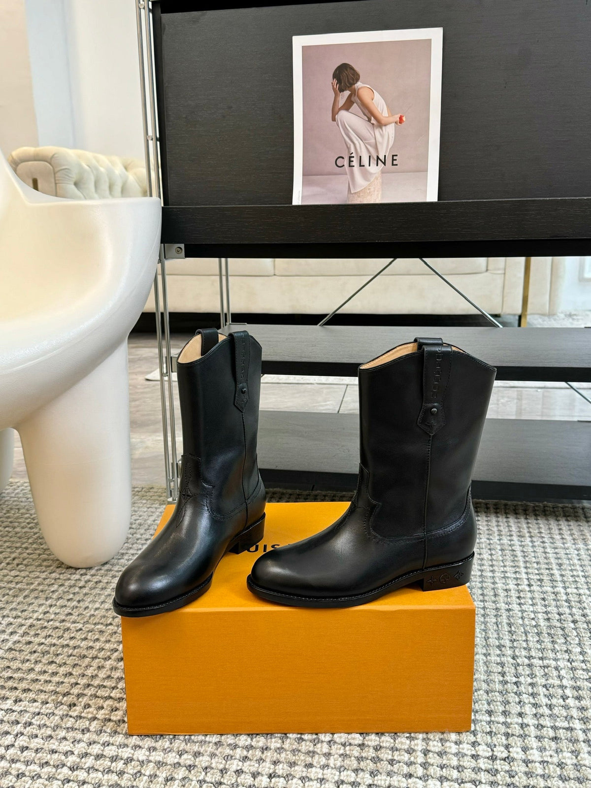 LV Rider Boot Black Calfskin