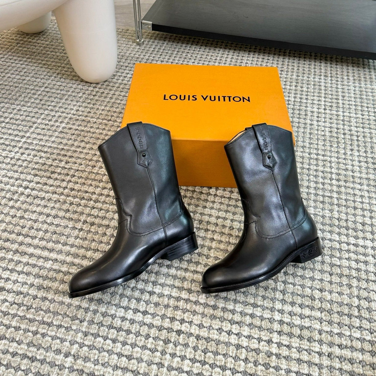 LV Rider Boot Black Calfskin