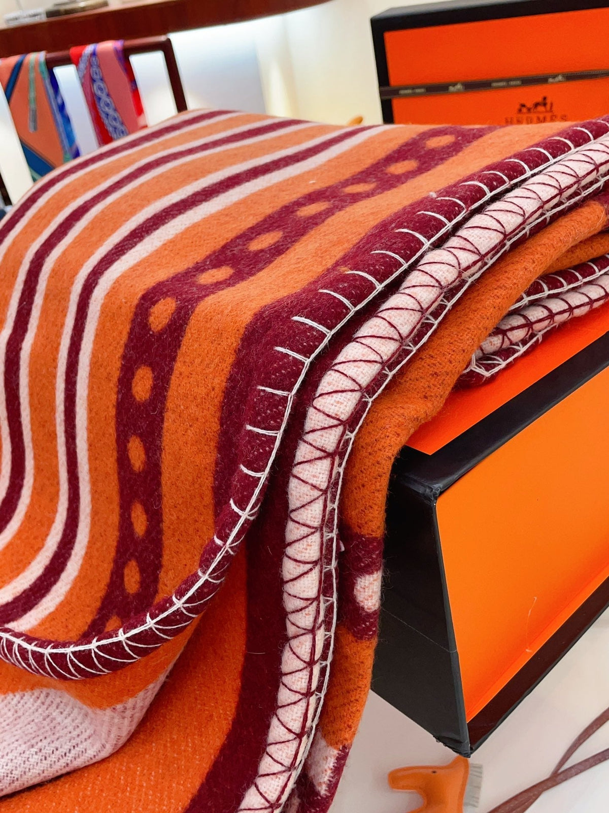 Grand Tralala Blanket Potiron Wool Cashmere