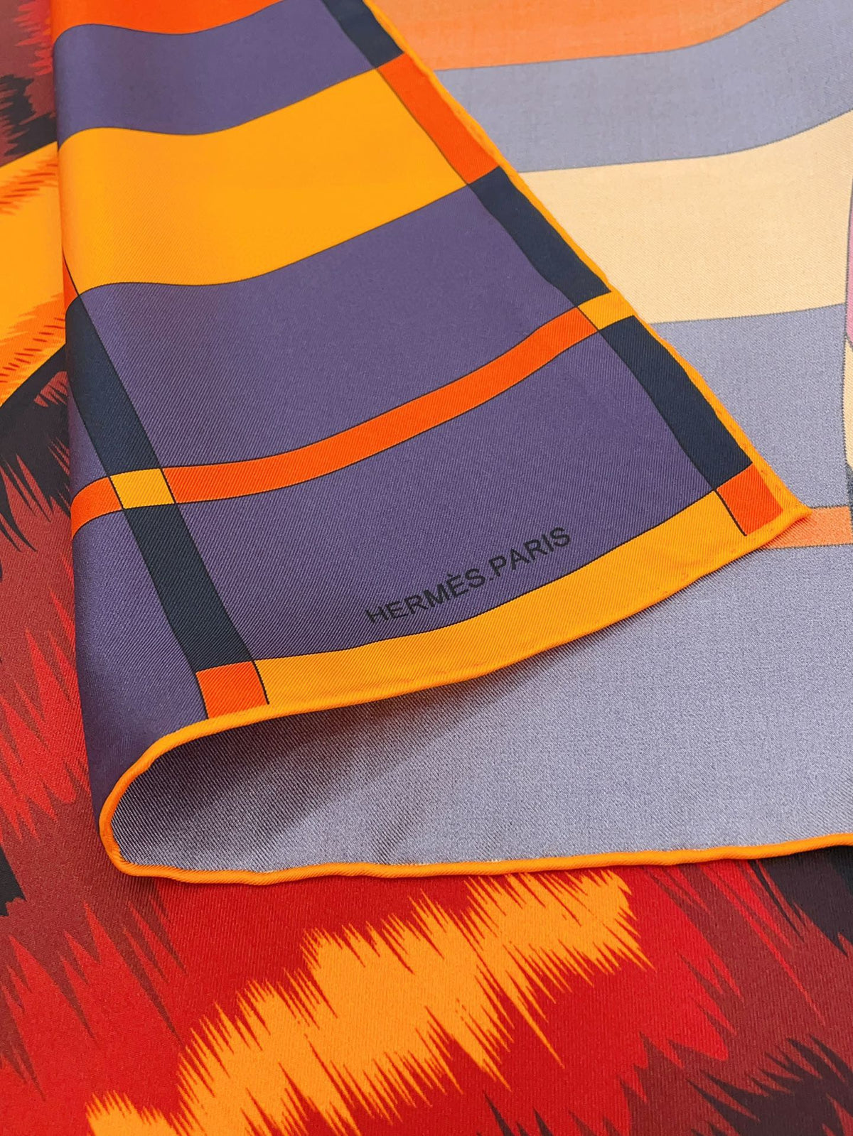 Rocabar De Rire Scarf 90 CM In Colorful Silk Twill 246405