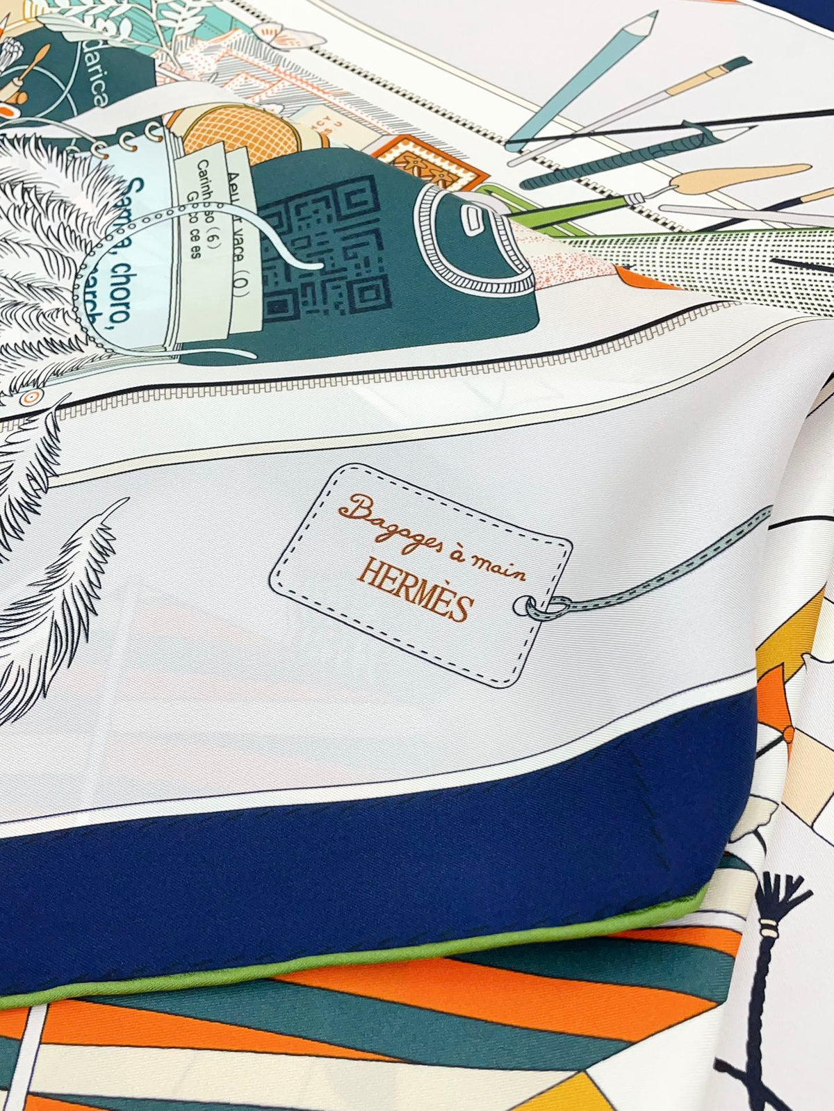 Bagage a Main Scarf 90 CM In Colorful Silk Twill 342851