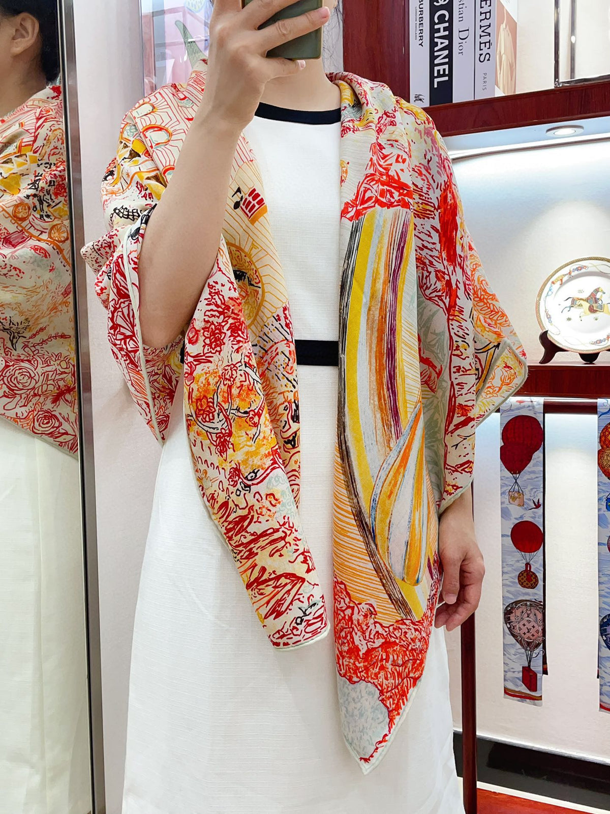 SCARF 140 CM COLORFUL 389996