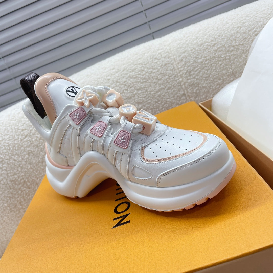 LV Archlight Sneaker Beige Pink Cowhide