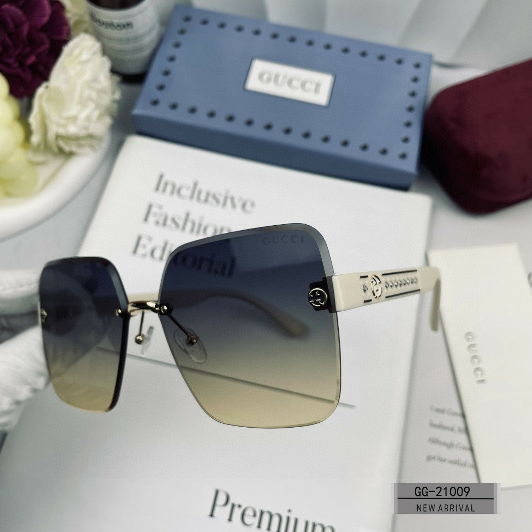 CRYSTAL STUDDED SQUARE FRAME SUNGLASSES 21009 IN ACETATE