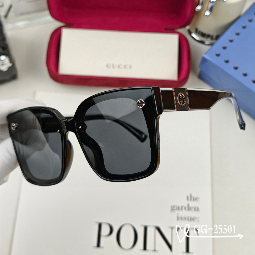 EMBOSSED LOGO SQUARE FRAME SUNGLASSES 25501 IN ACETATE