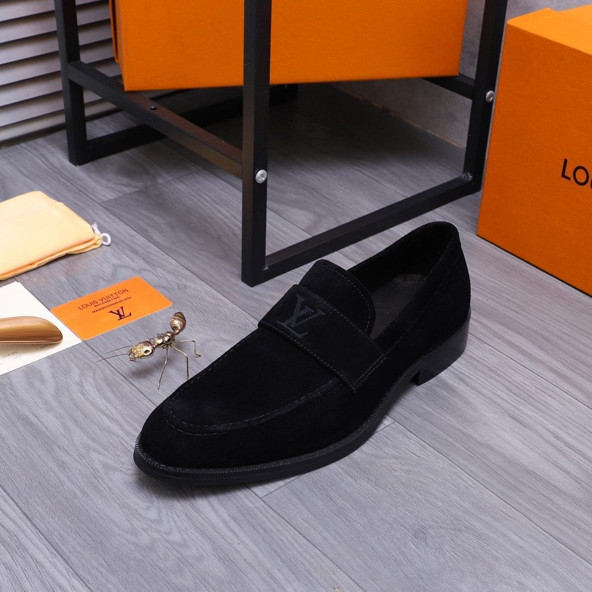 LV LOAFERS IN BLACK SUEDE CALFSKIN