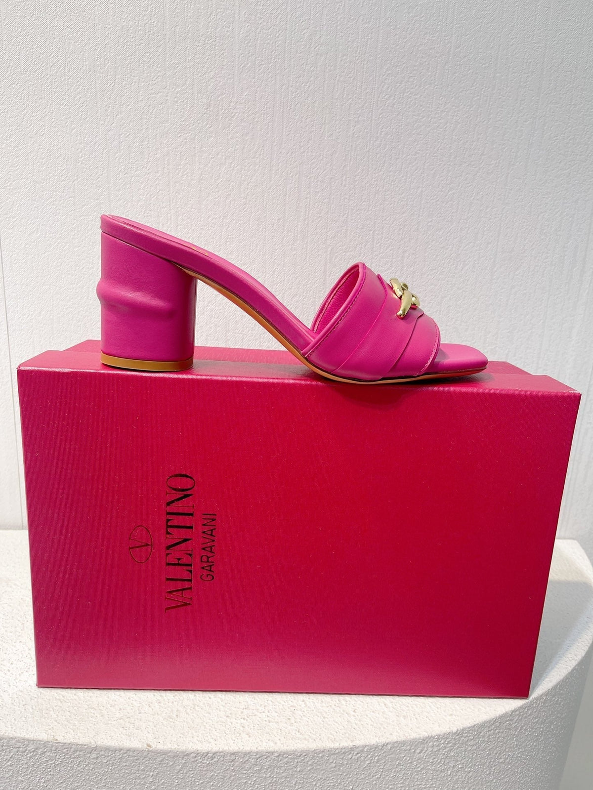 VT Leather Mules Pink Cowhide 292876