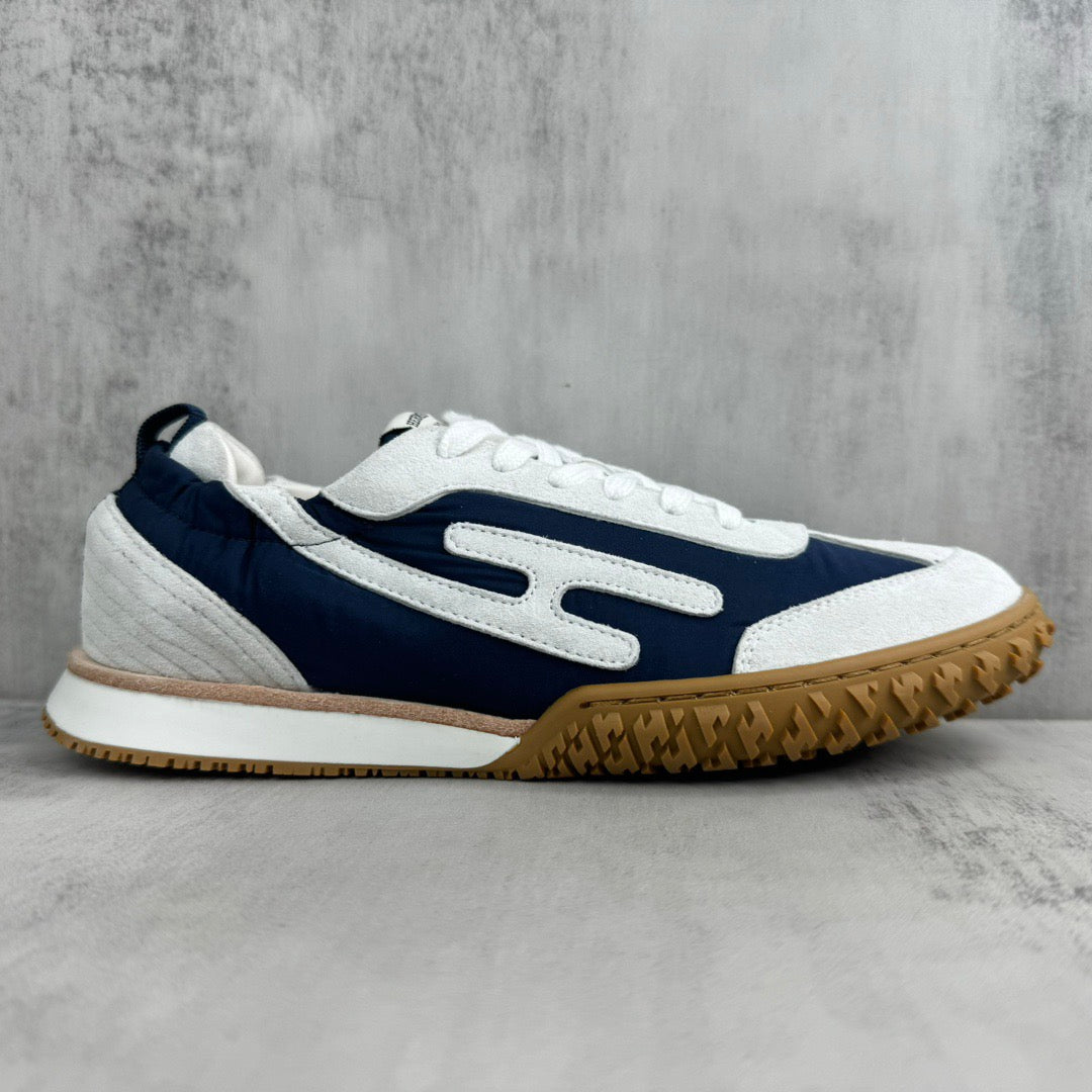 HM Men's Jet Sneaker White Blue Suede 656858