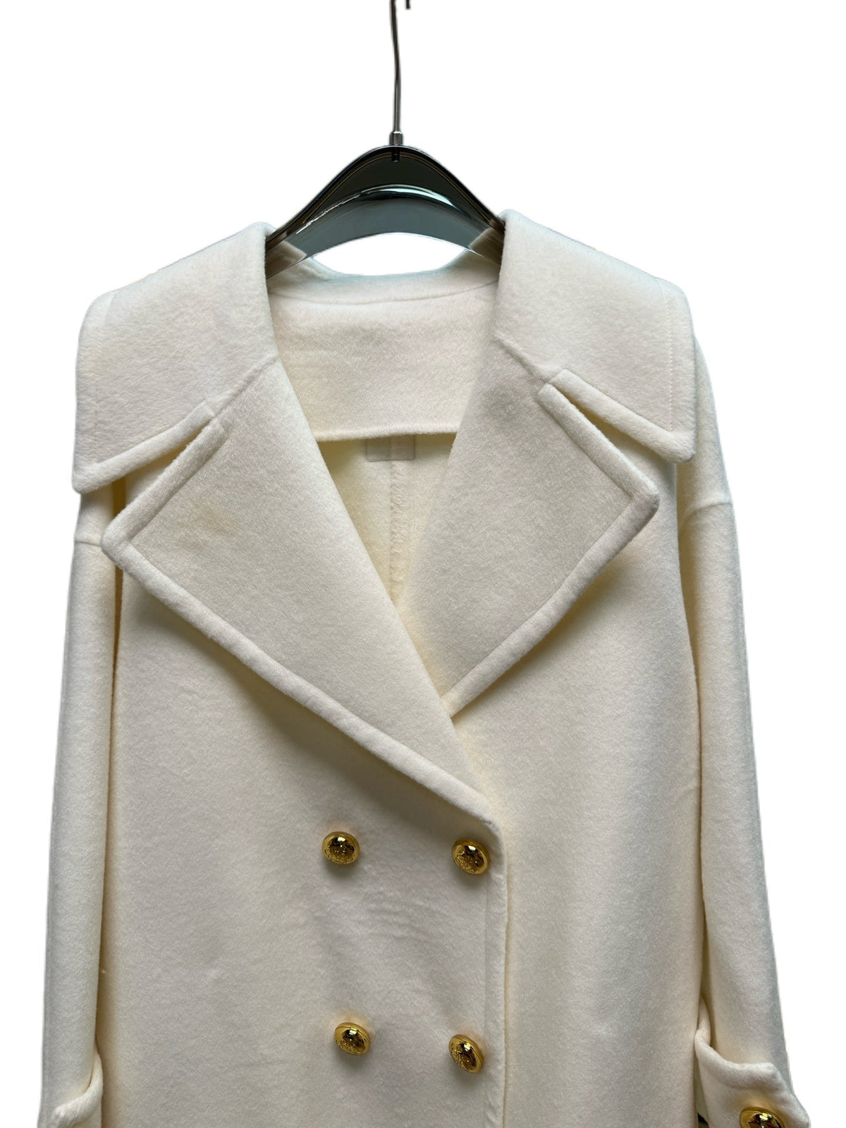 Loewe 2025 Coat White Wool Cashmere 305190