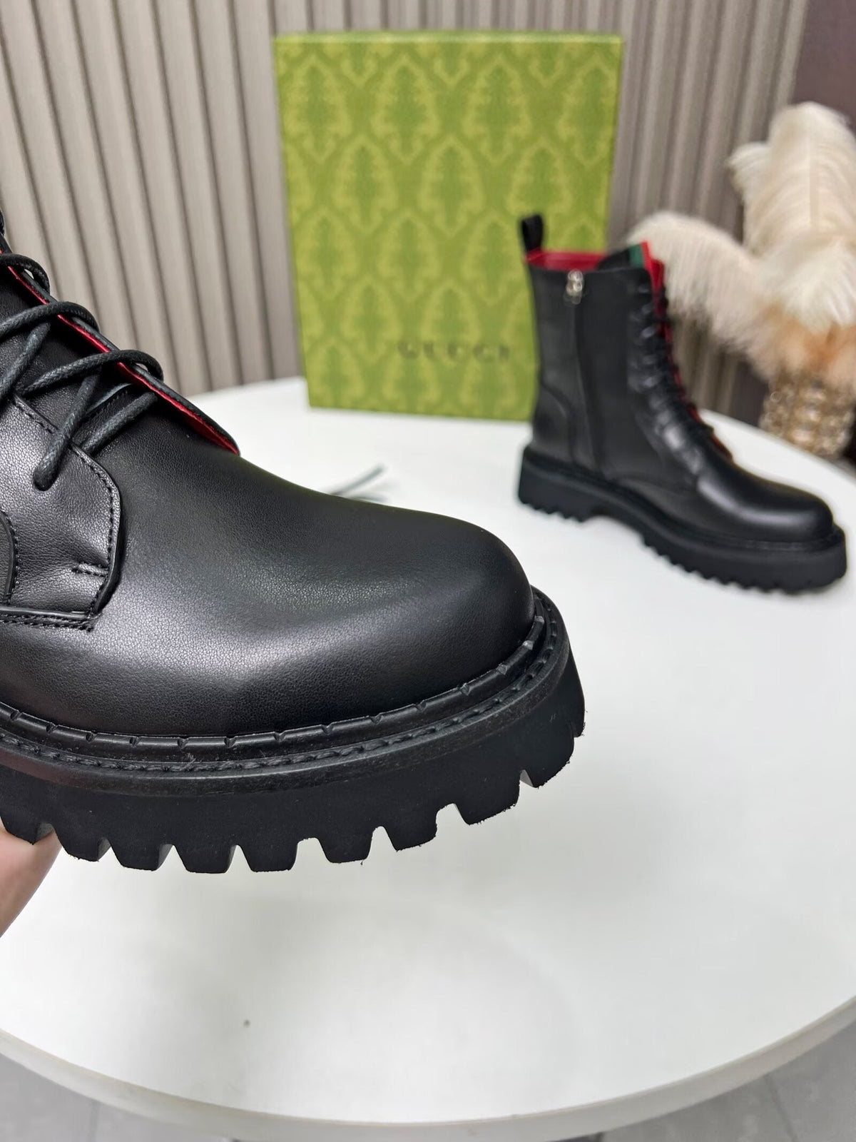 Gucci 2026 Platform Ankle Boots 50mm Cowhide 926686