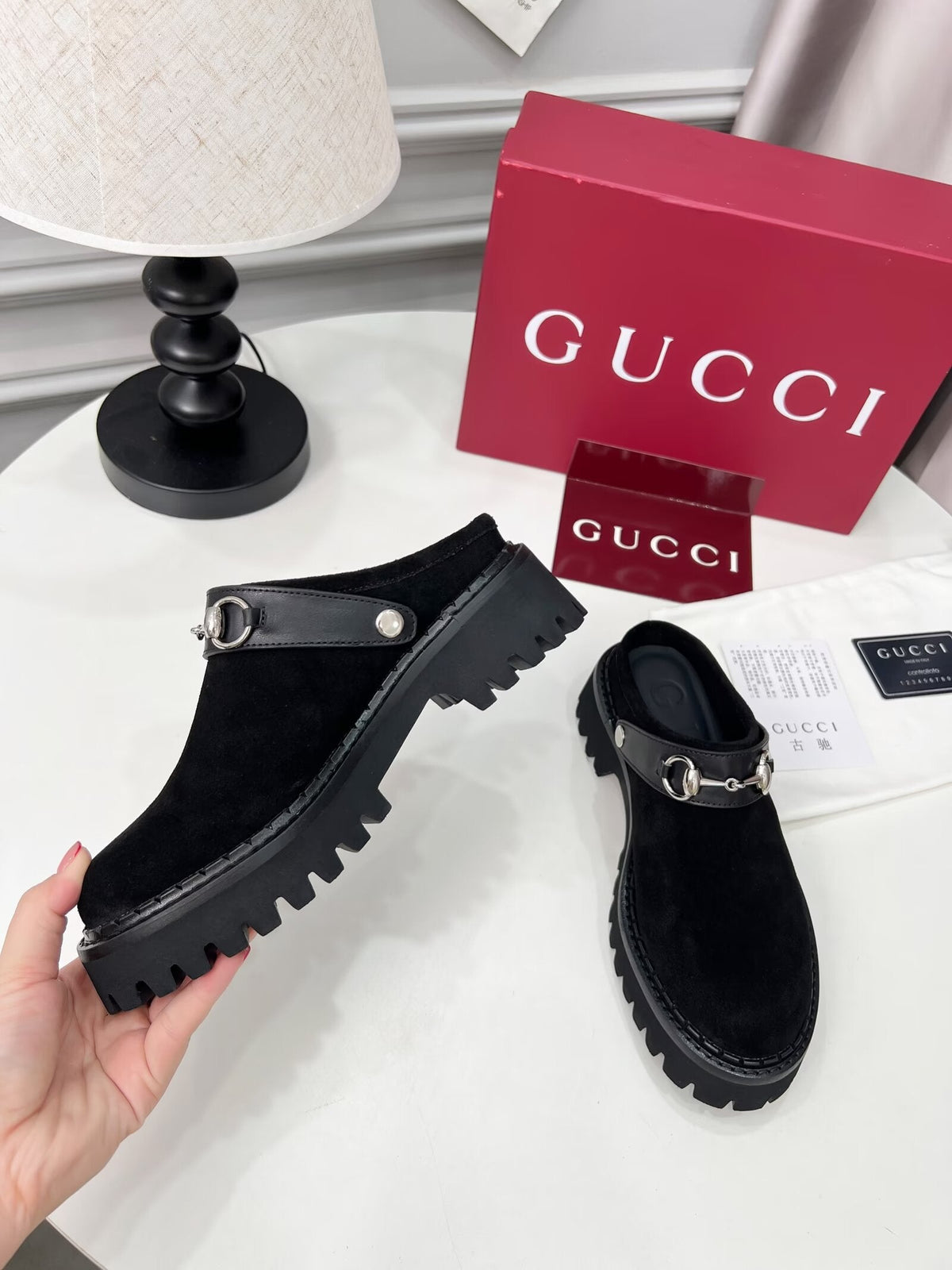 Gucci 2026 Women's Mules 50mm Suede Leather 926728