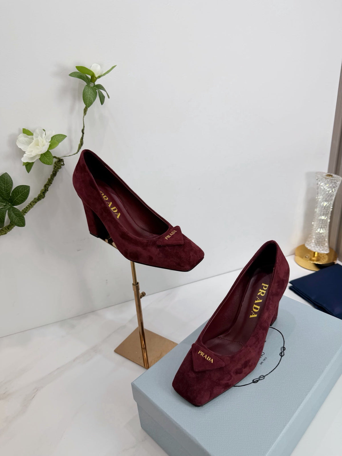 PRA 26SS High Heel Pump 85 Burgundy Suede 592370