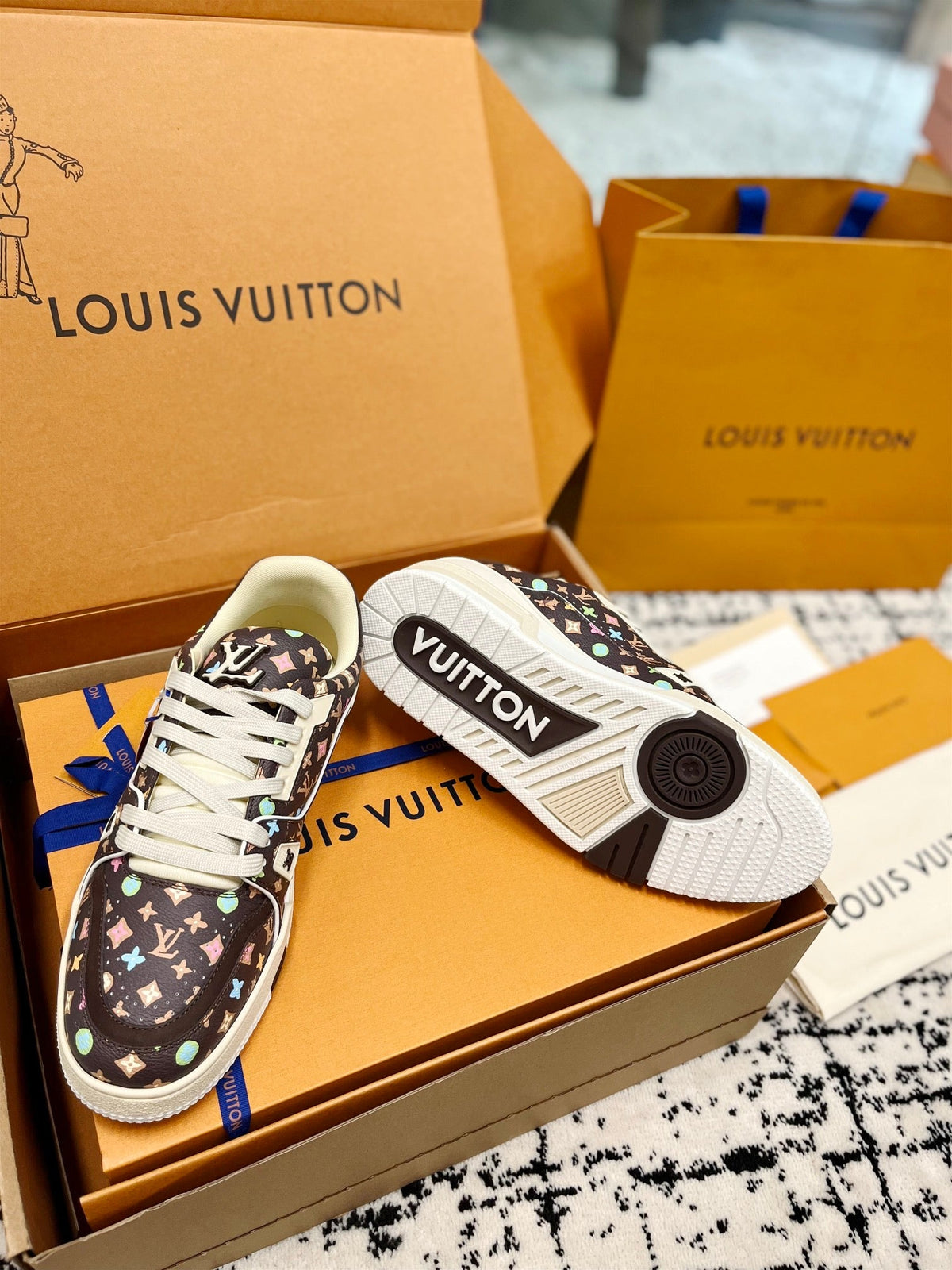 LV Trainer Sneaker Moka Monogram Cowhide