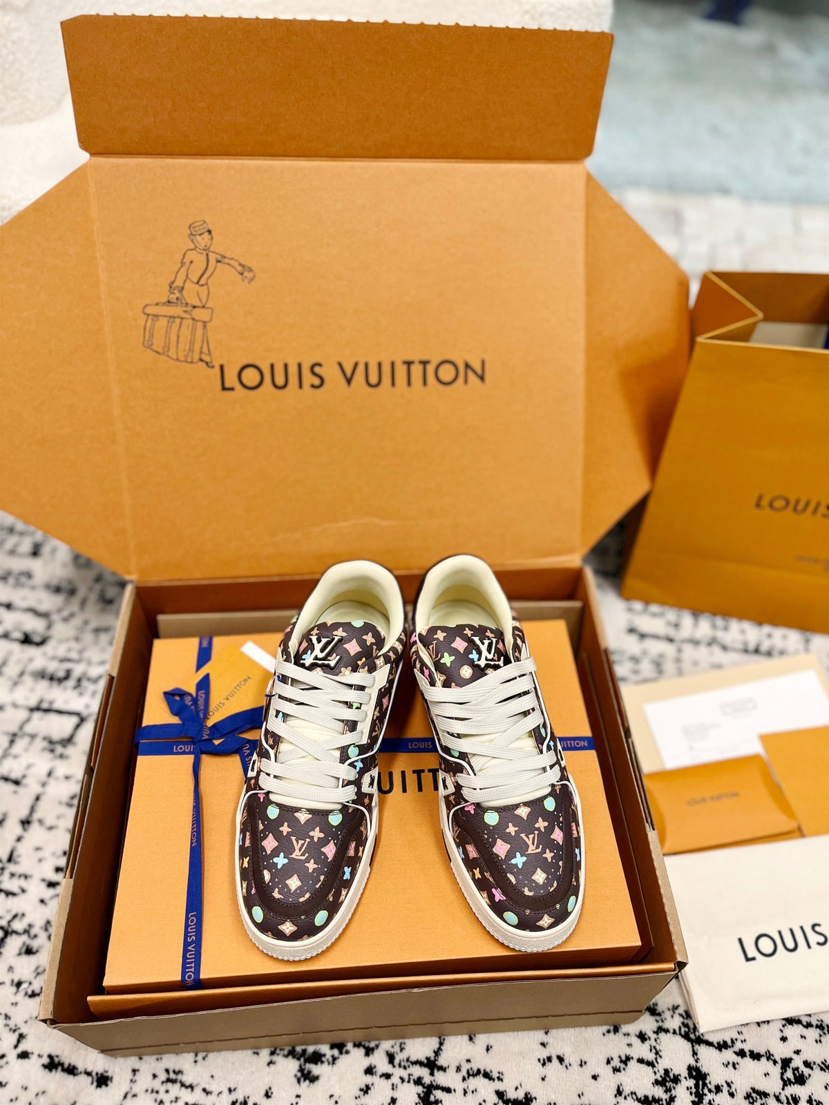 LV Trainer Sneaker Moka Monogram Cowhide