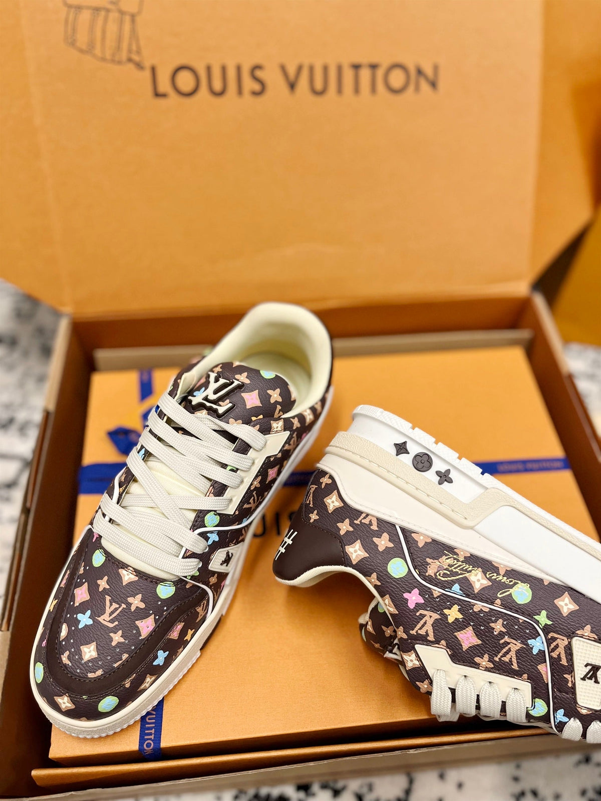 LV Trainer Sneaker Moka Monogram Cowhide