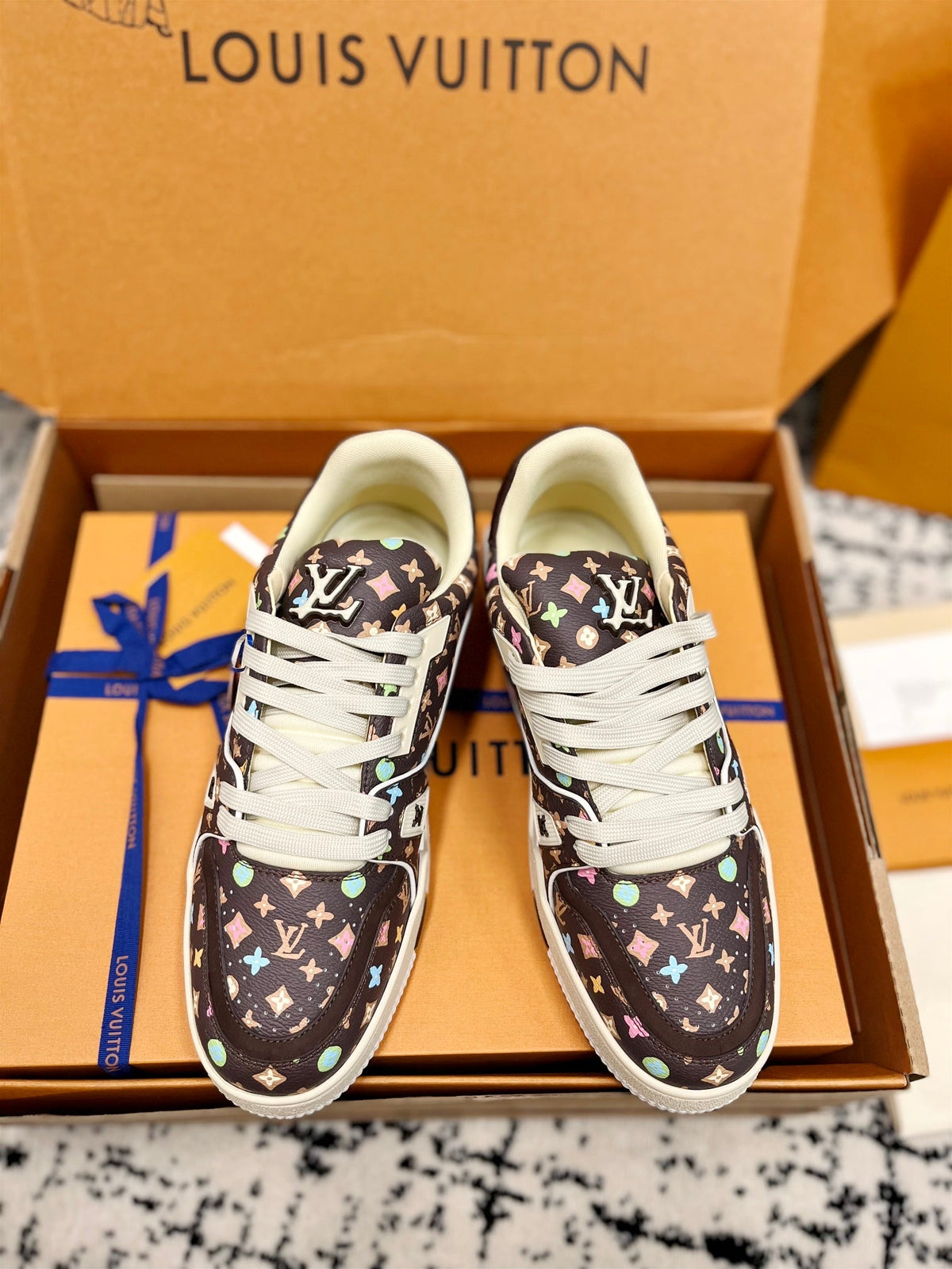 LV Trainer Sneaker Moka Monogram Cowhide