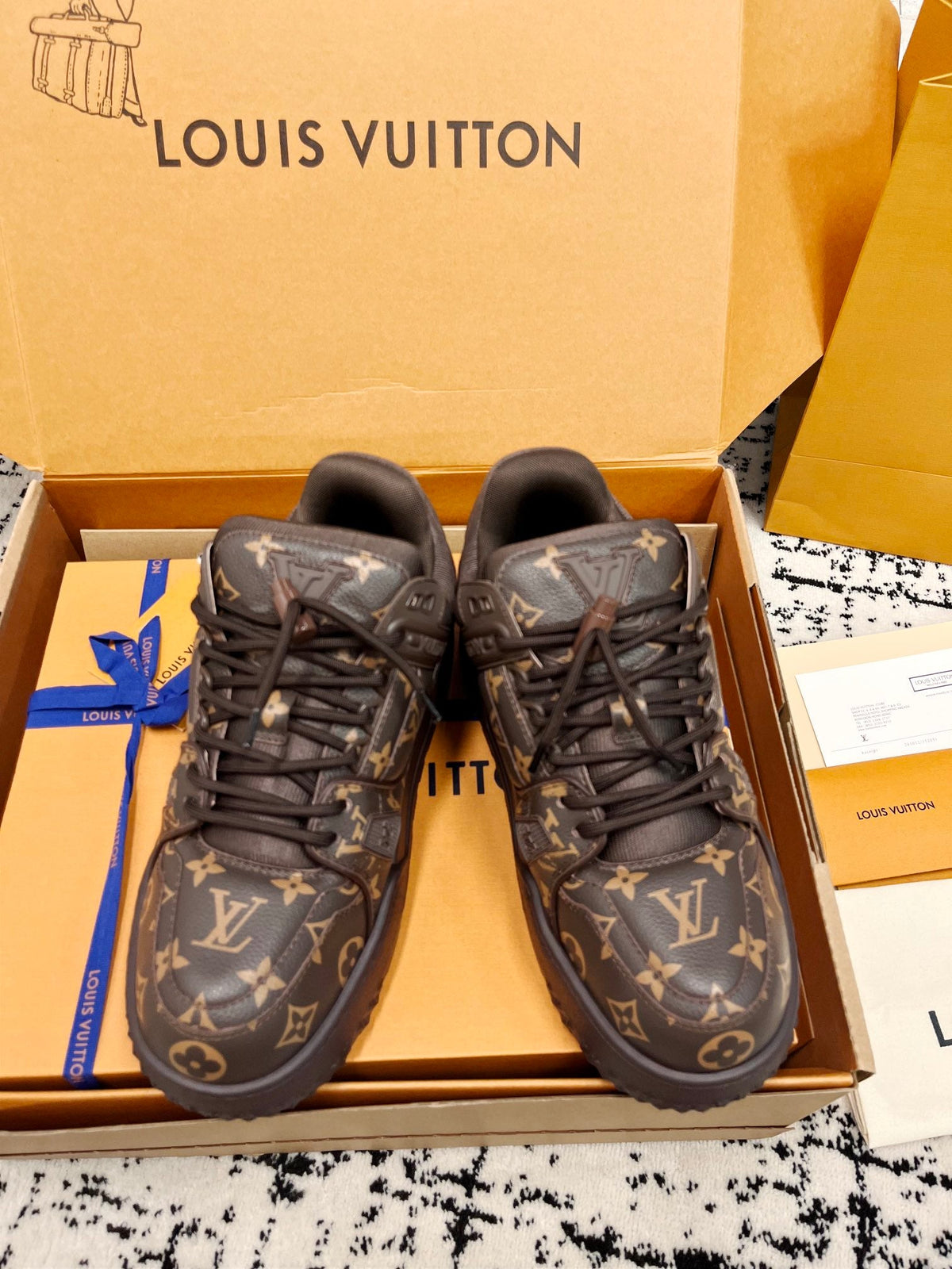 LV Trainer Maxi Sneaker Dark Brown Monogram Cowhhide