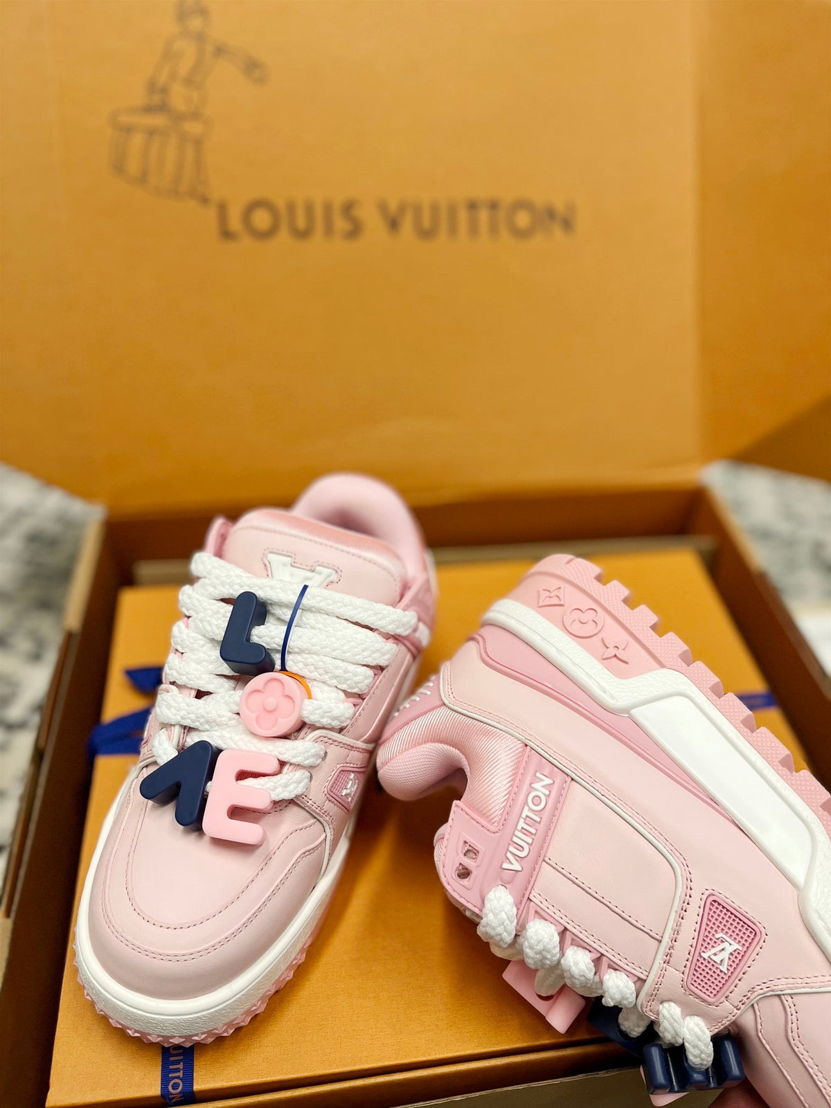 LV Trainer Maxi Sneaker Pink Pastel Cowhhide