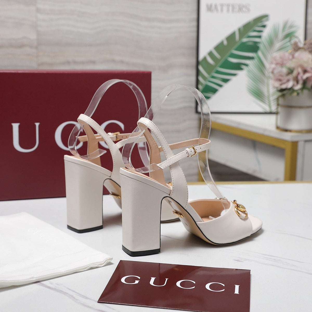 Gucci 2026 High-Heels Sandals 95mm Leather 758676