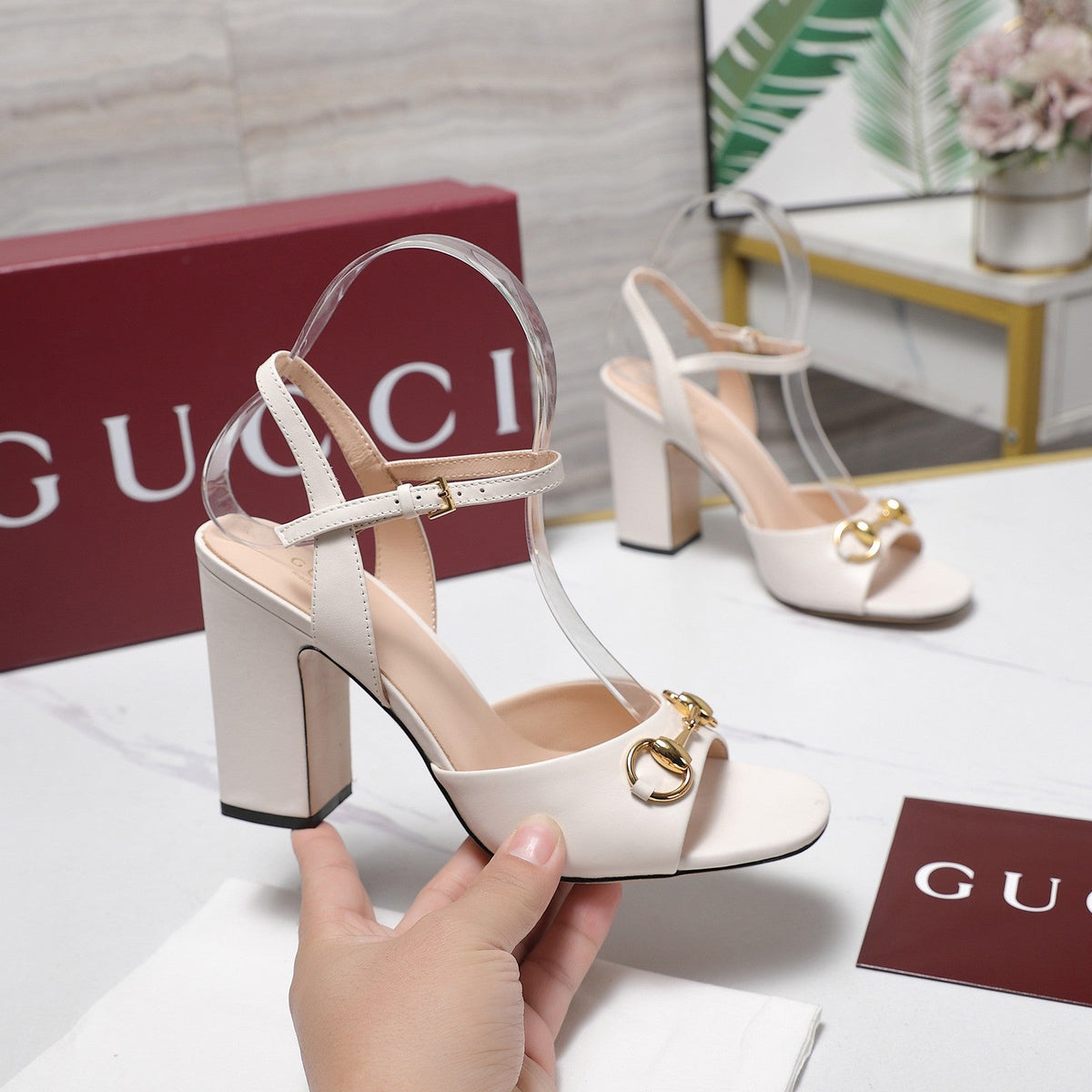 Gucci 2026 High-Heels Sandals 95mm Leather 758676