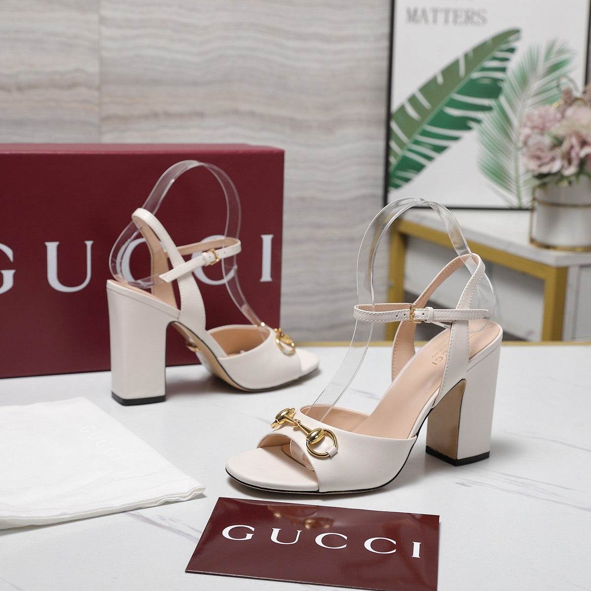 Gucci 2026 High-Heels Sandals 95mm Leather 758676