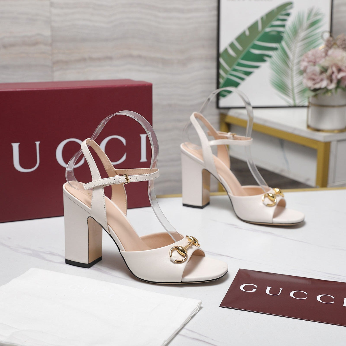 Gucci 2026 High-Heels Sandals 95mm Leather 758676