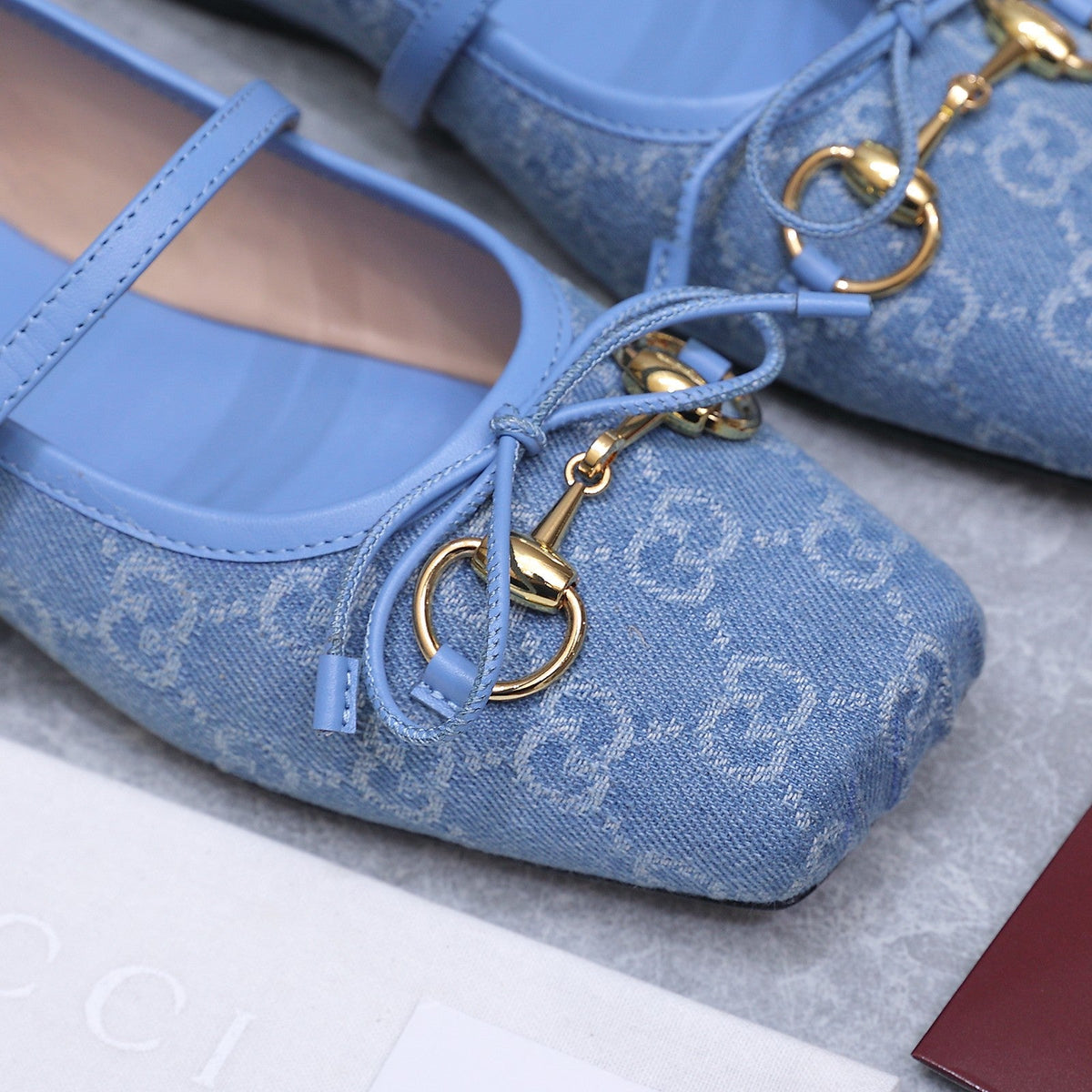 Gucci 2026 Mary Jane Ballet Flats Canvas 758536
