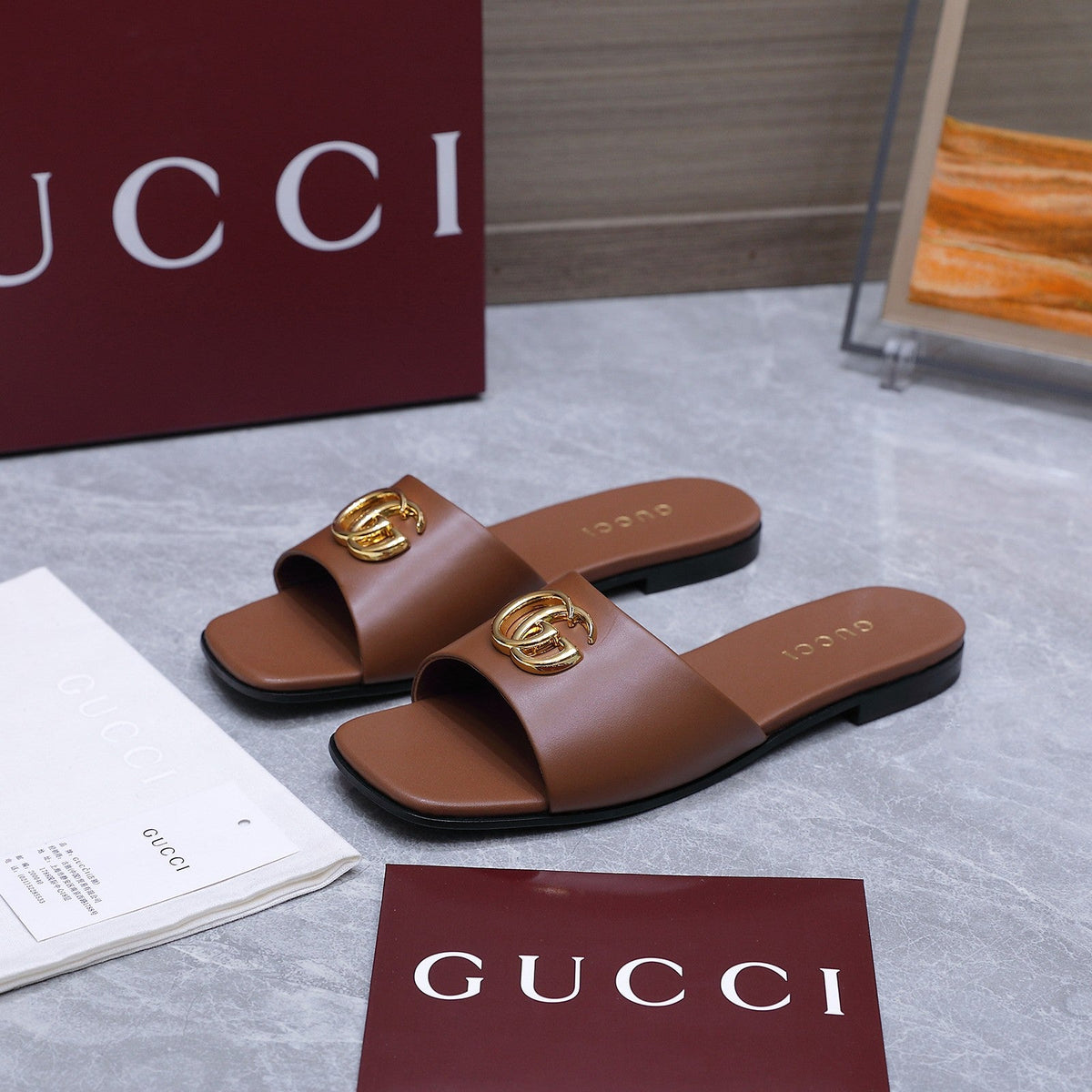 Gucci 2026 Slipper Leather 758565