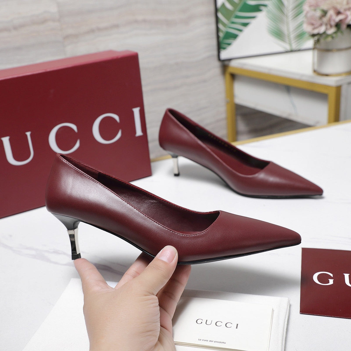 Gucci 2026 GG Bombshell Pumps 55mm Leather 758609