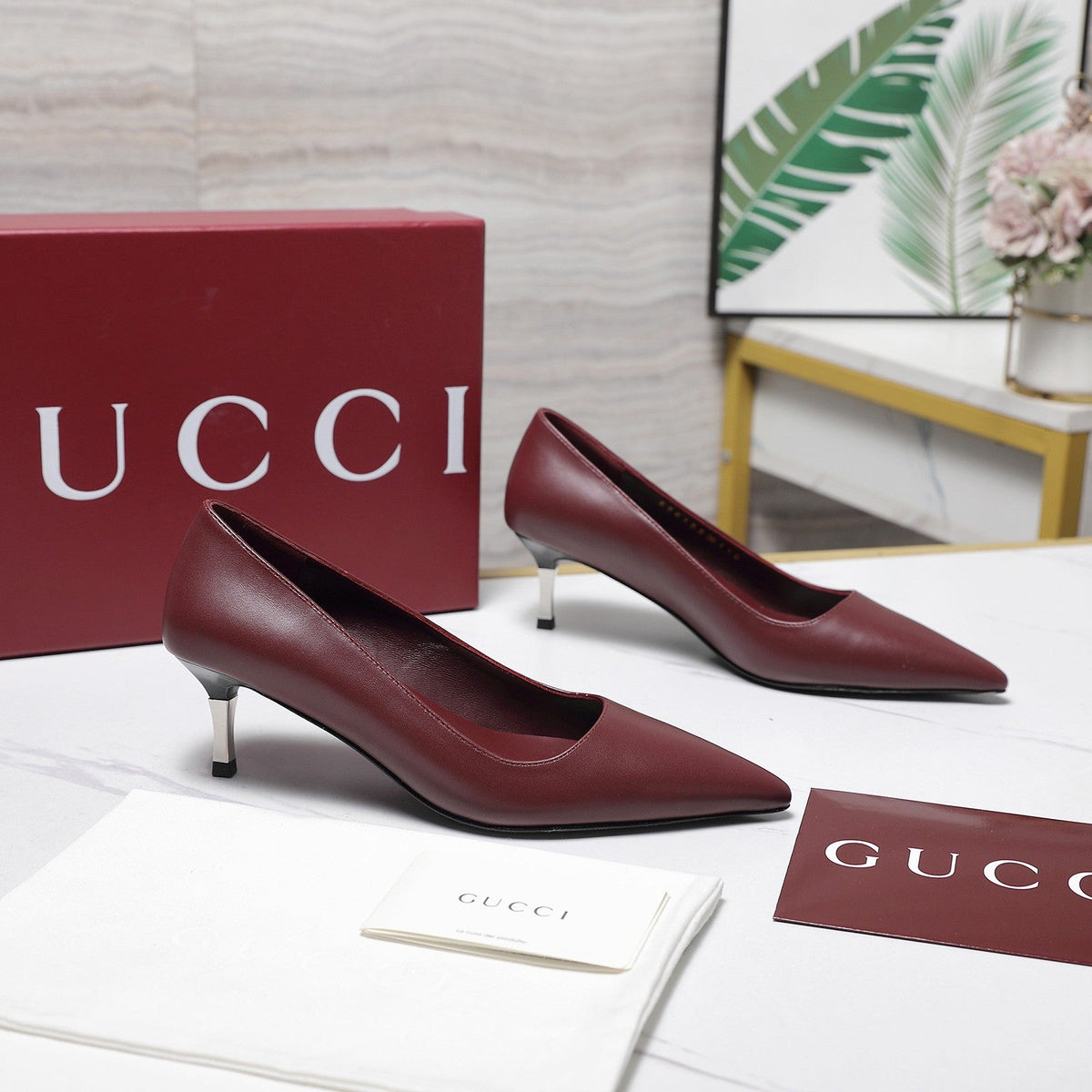 Gucci 2026 GG Bombshell Pumps 55mm Leather 758609
