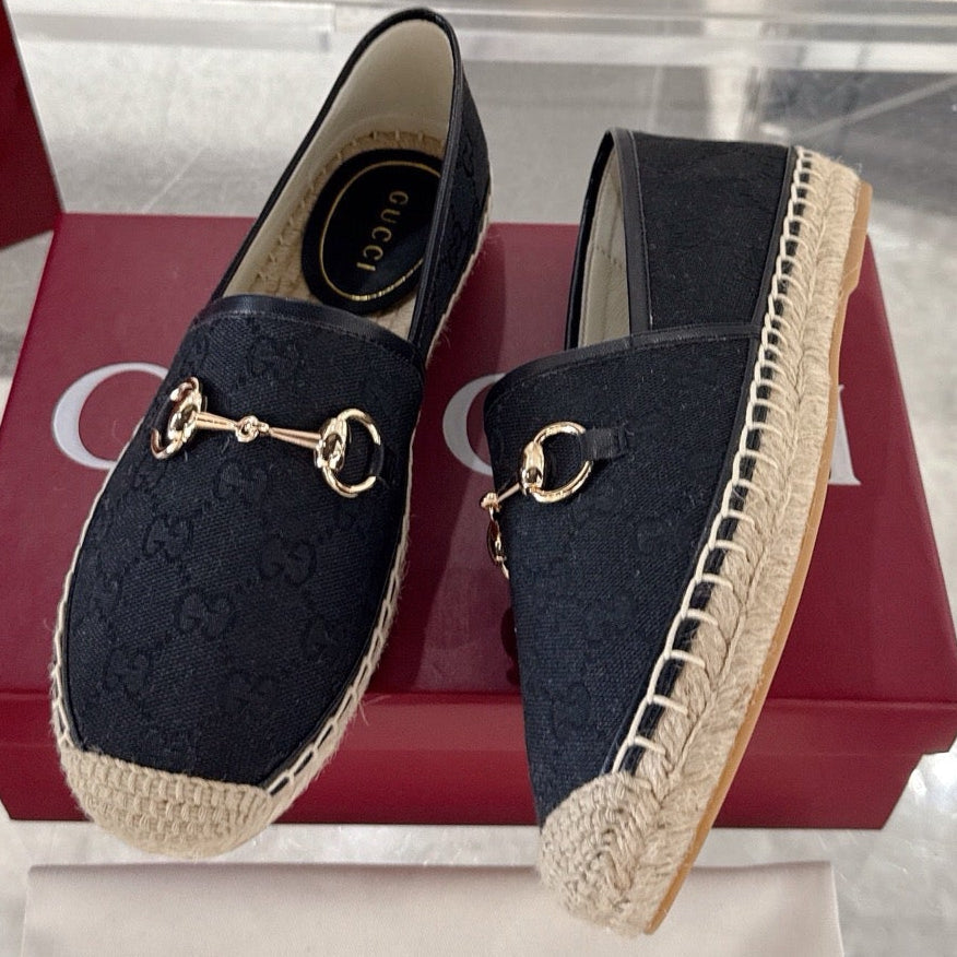 GC 2025 Espadrille With Horsebit Black Canvas 292464