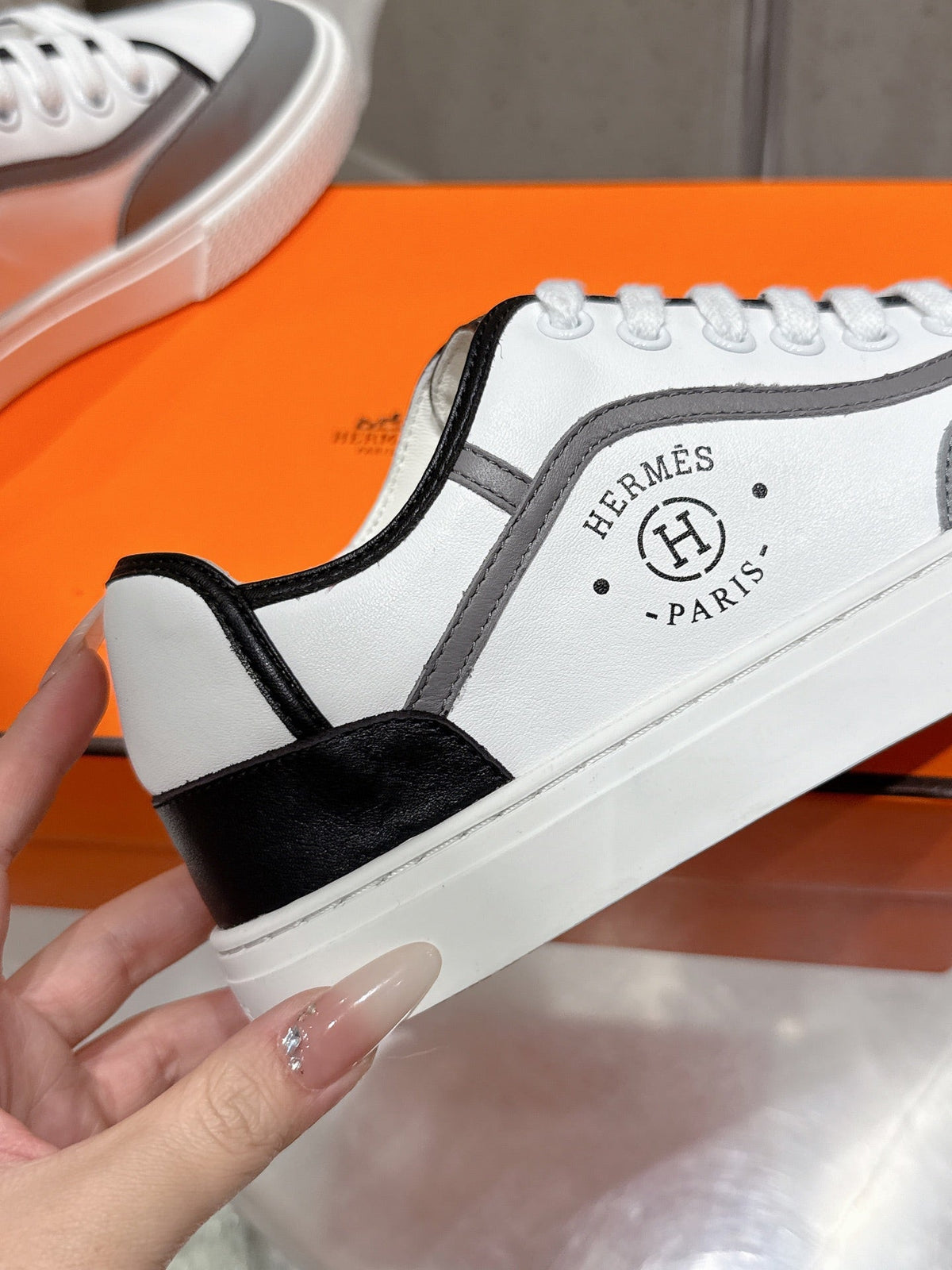 HM Get Sneaker Multicolore Blanc Calfskin 204754