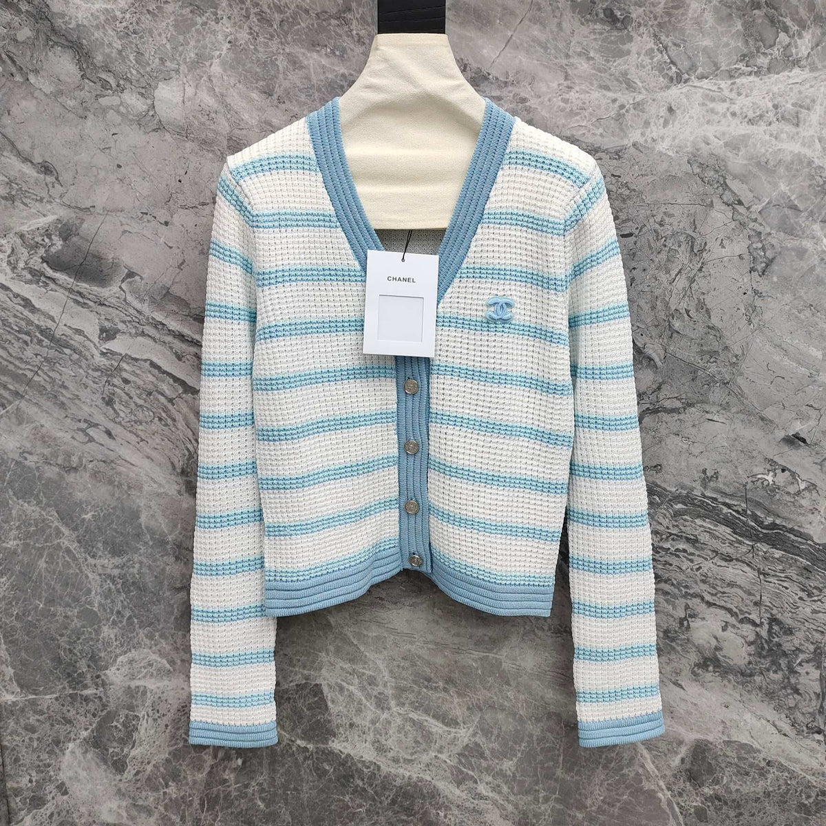 CC 25 Long Sleeve Striped Cardigan Tencel 283779