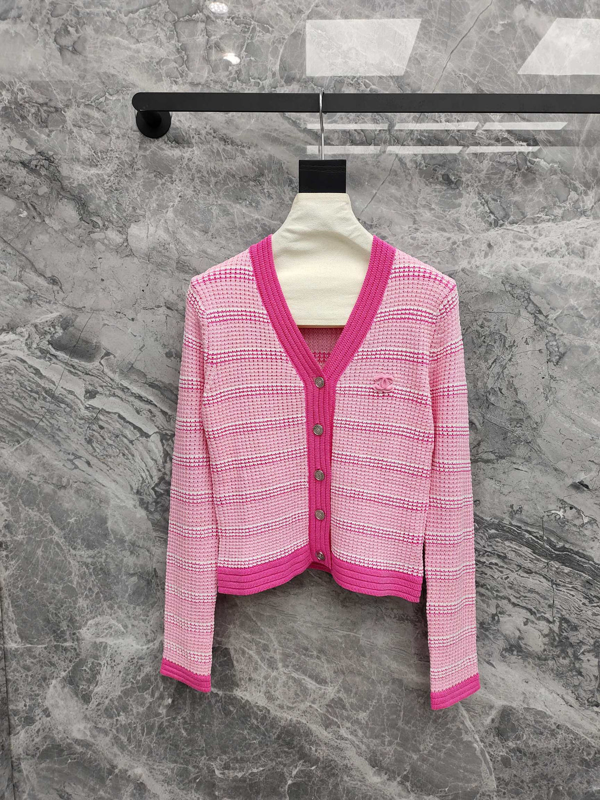CC 25 Long Sleeve Striped Cardigan Tencel 283779