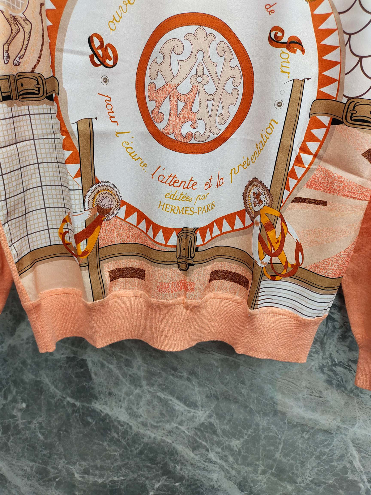 HM 25 Sweater Peach Orange Wool 89215
