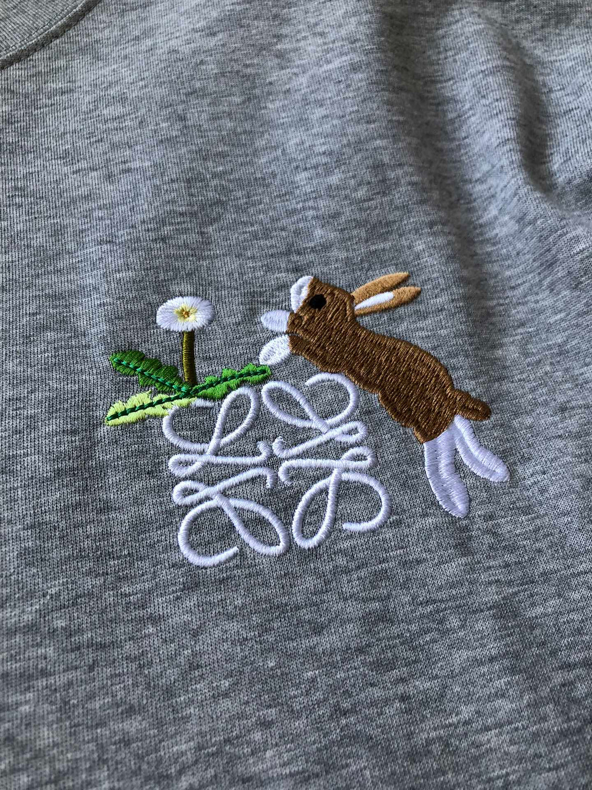 Loewe Rabbit T-shirt Gray Cotton