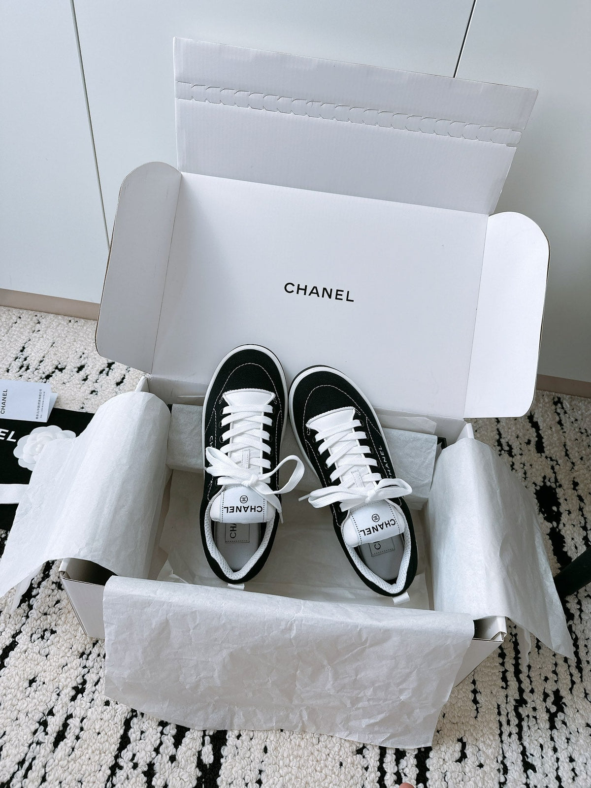 CC Sneaker In Black Canvas Fabric 144507