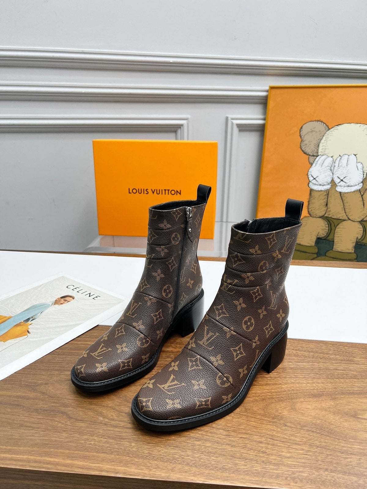 LV Jazz Boots Dark Brown Monogram Lambskin